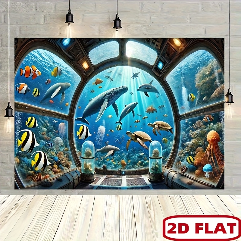 لوحة جدارية مطبوعة بتقنية الطب - مراجعة Ocean Aquarium وسعره