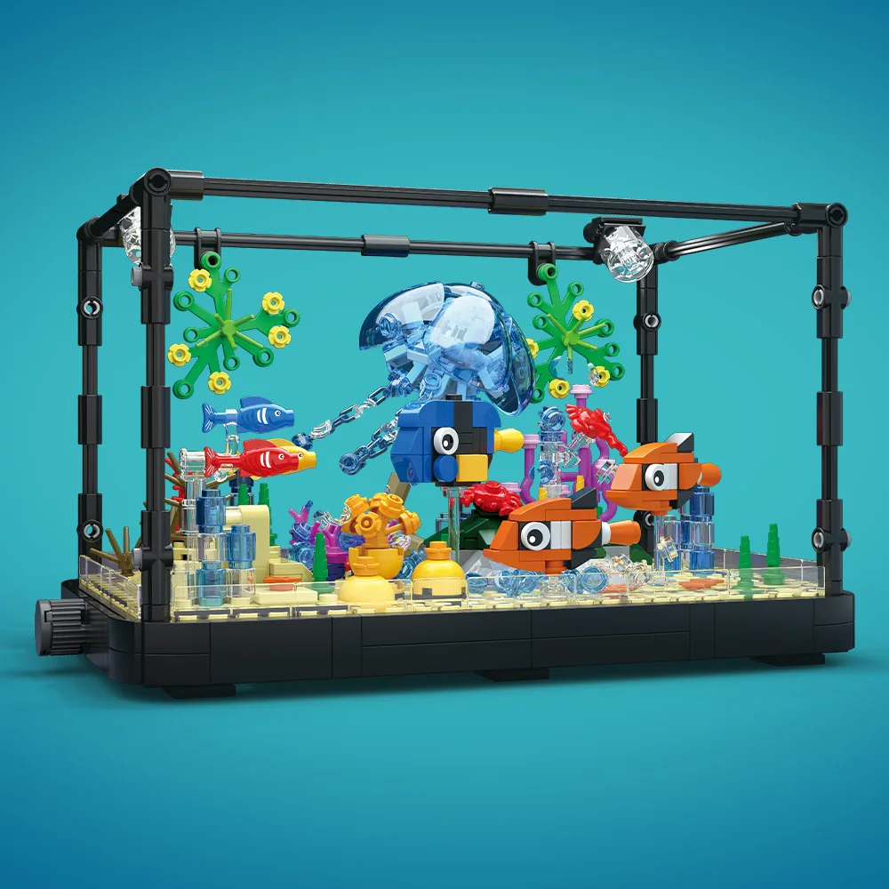 مجموعة مكعبات بناء حوض السمك م - مراجعة Marine Fish Tank وسعره