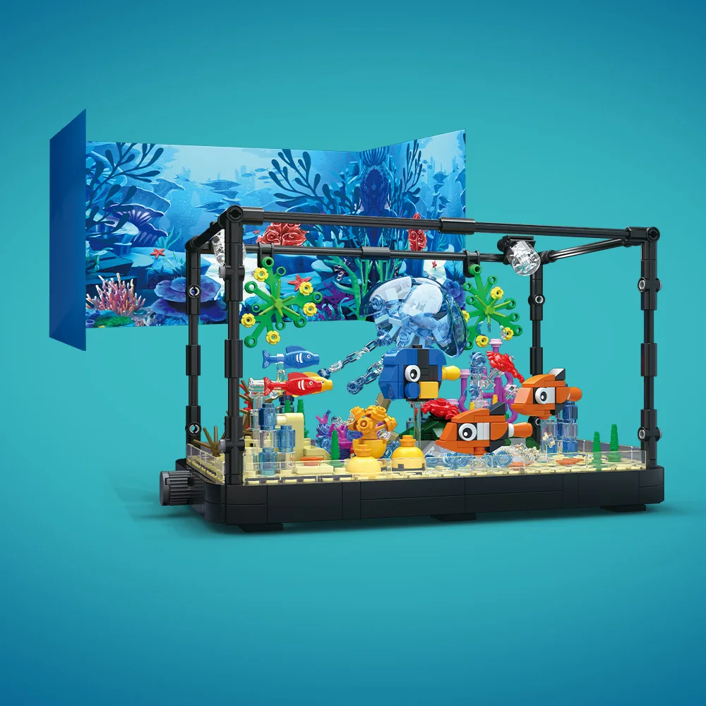 مجموعة مكعبات بناء حوض السمك م - مراجعة Marine Fish Tank وسعره