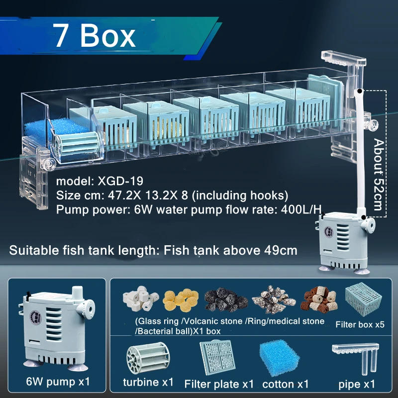 220 فولت حوض السمك الحائط شلال - مراجعة Reef Tank Filter وسعره